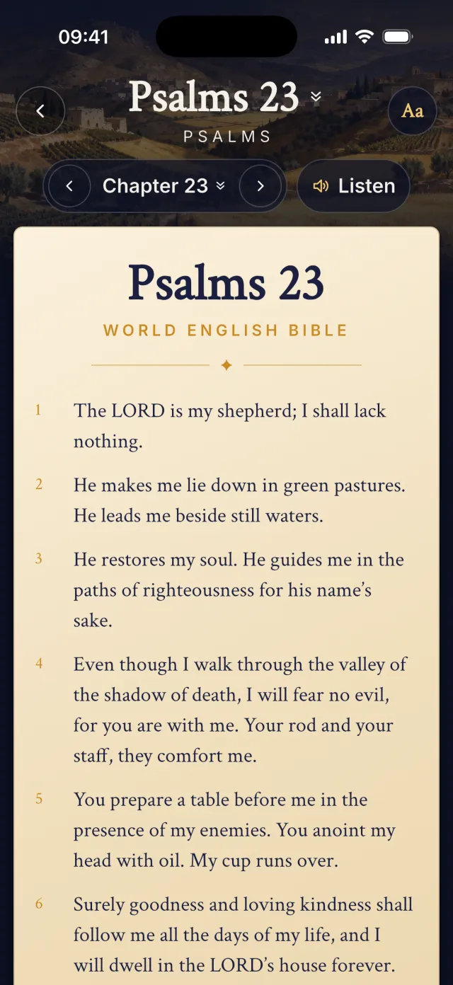 Psalm 23 in the World English Bible