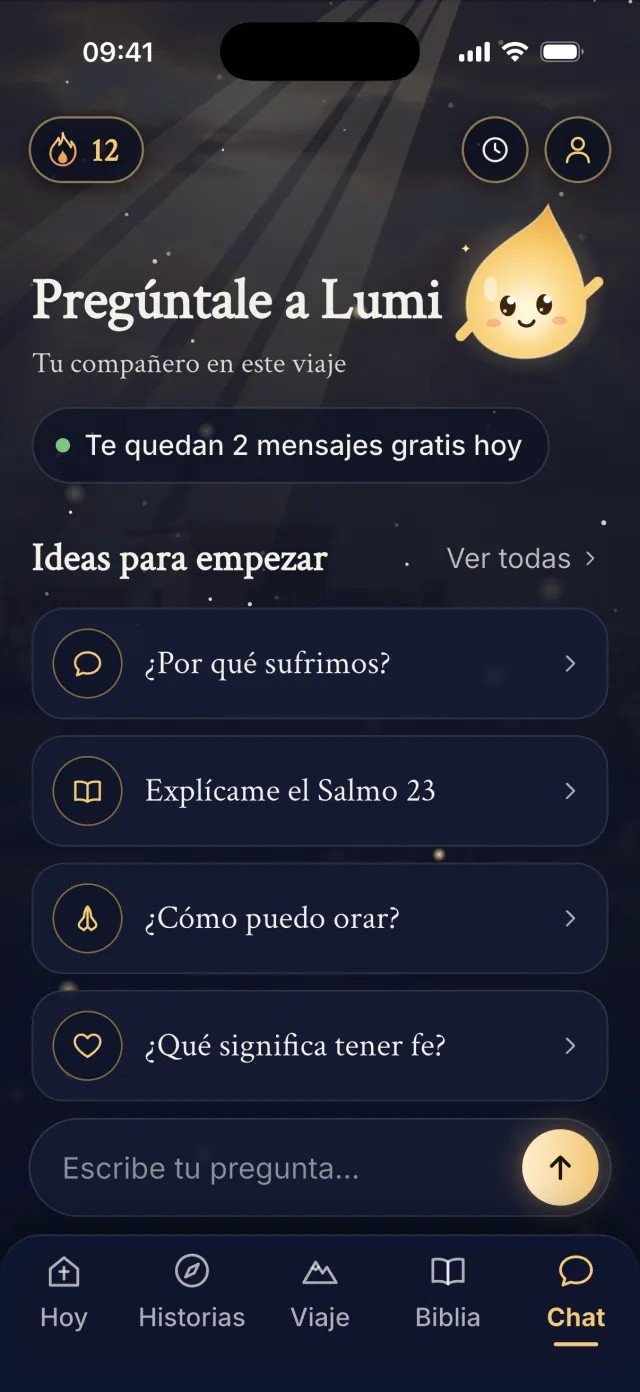 El chat con Lumi y las ideas para empezar