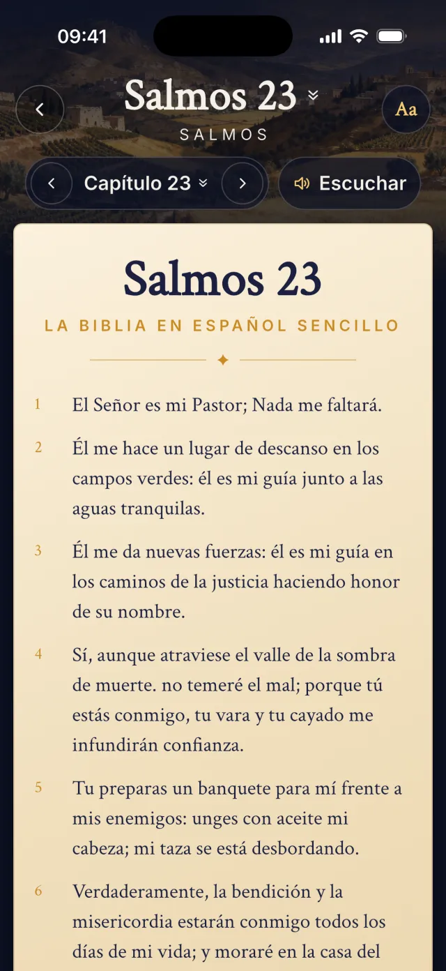 El Salmo 23 en la Biblia en Español Sencillo