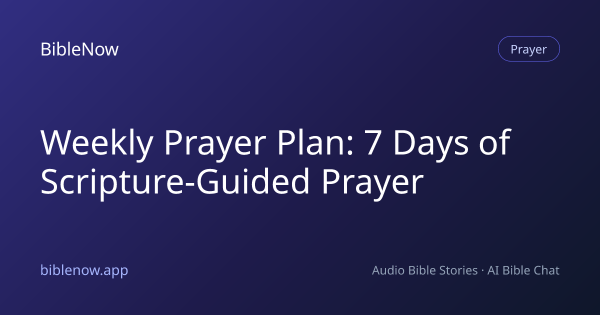 Weekly Prayer Plan: 7 Days of Scripture-Guided Prayer | BibleNow ...